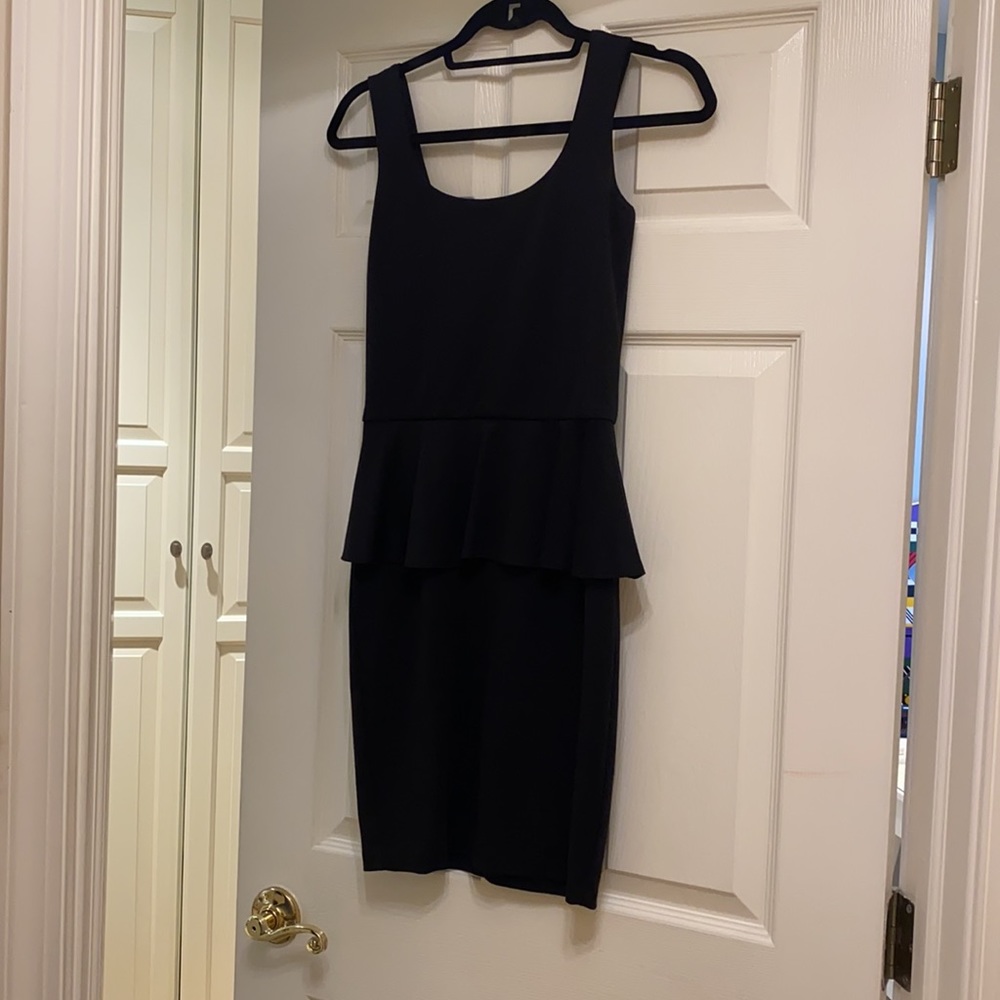 Black peplum dress